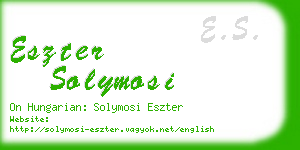 eszter solymosi business card